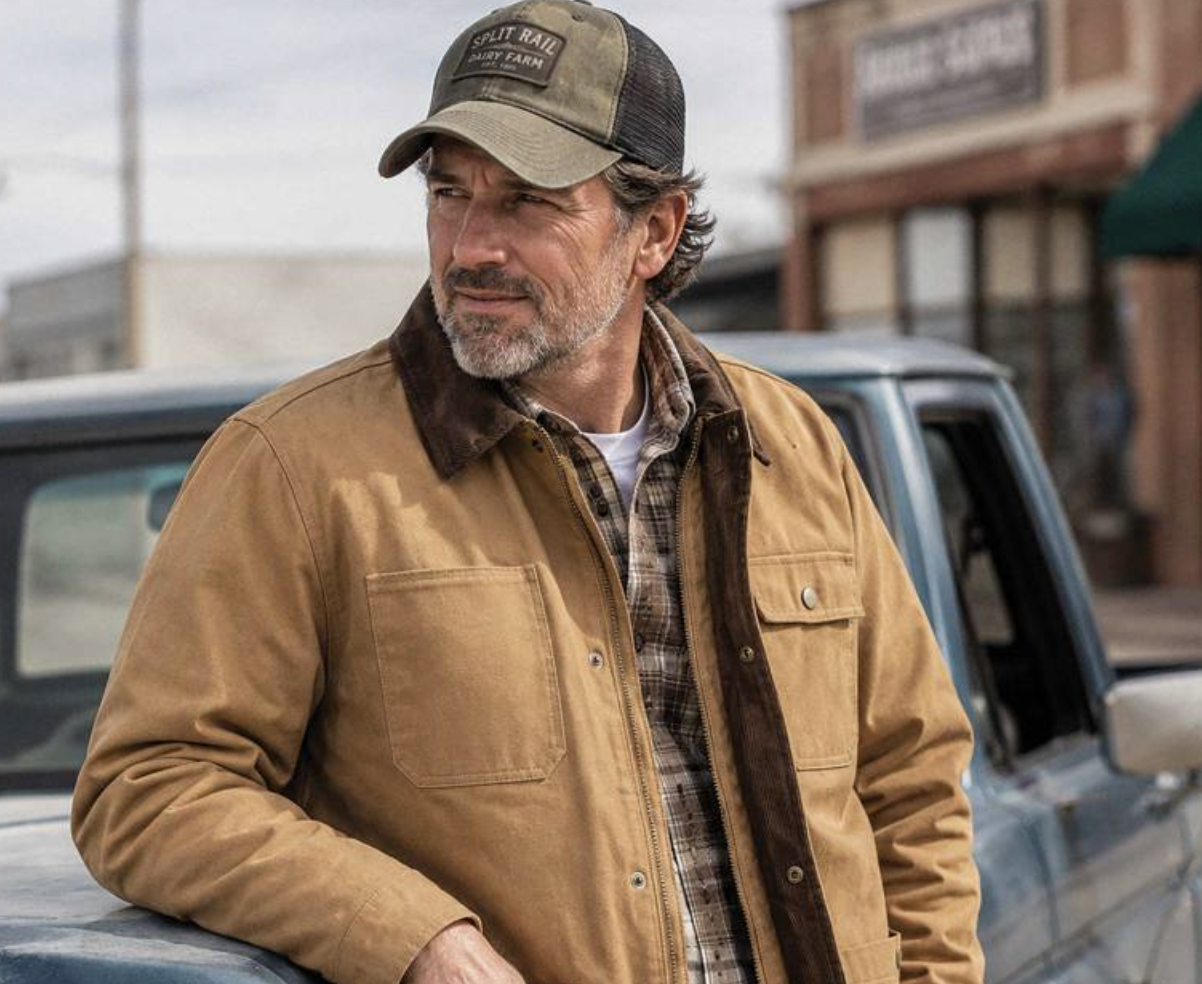 men's flannel-lined barn coat